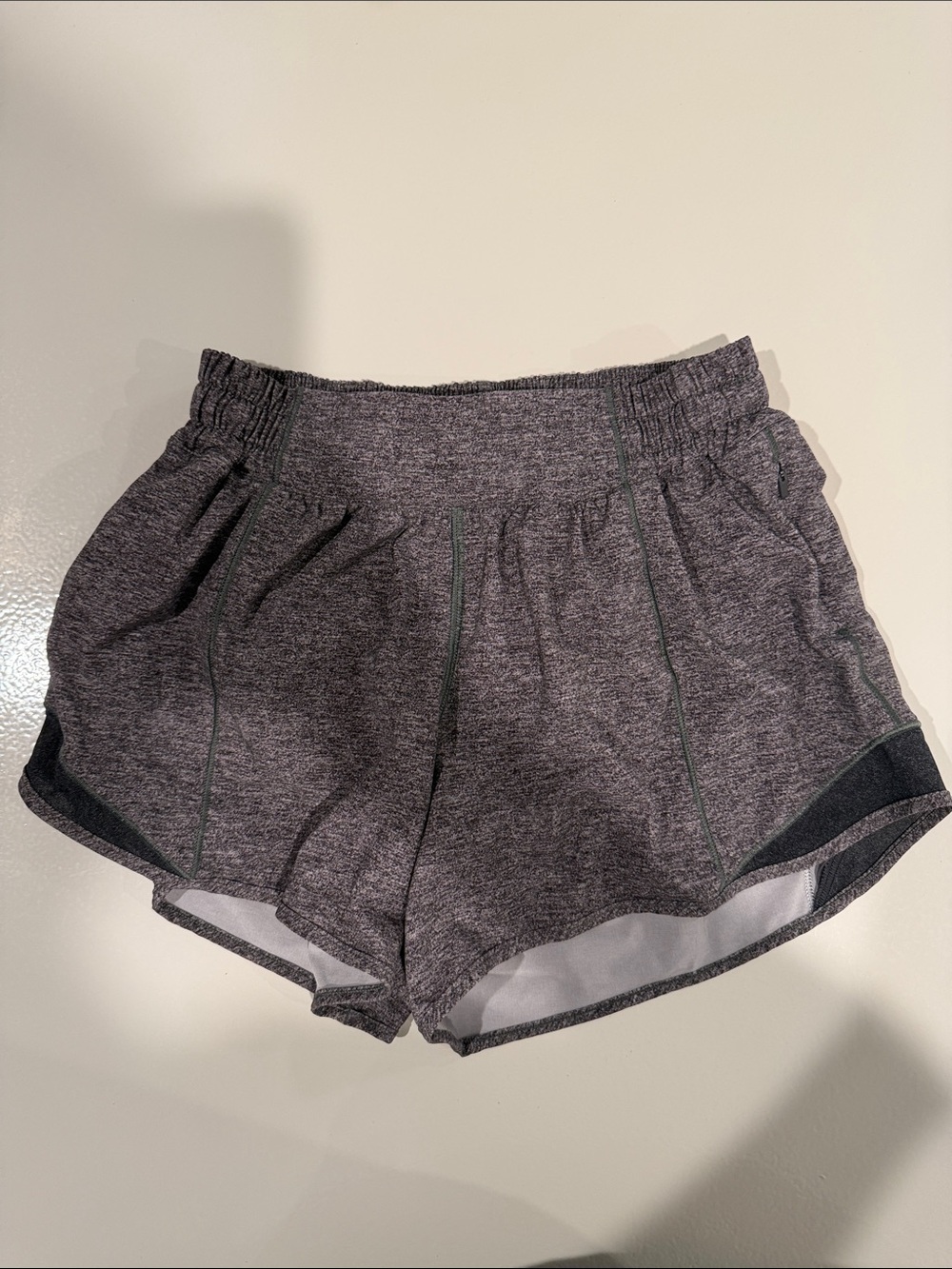 lululemon athletica Heather Gray Performance Running Shorts